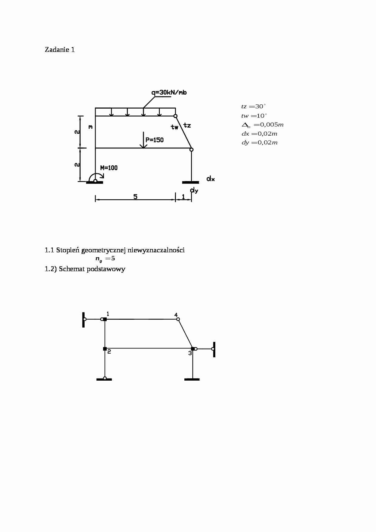 metoda przemieszczeń i rama - strona 1