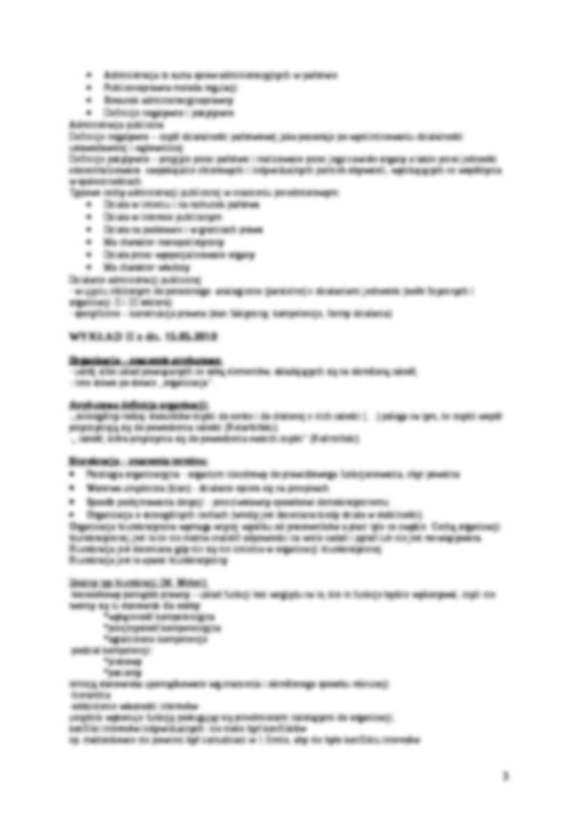 Organizacja i zarządzanie w administracji - wykłady - strona 3