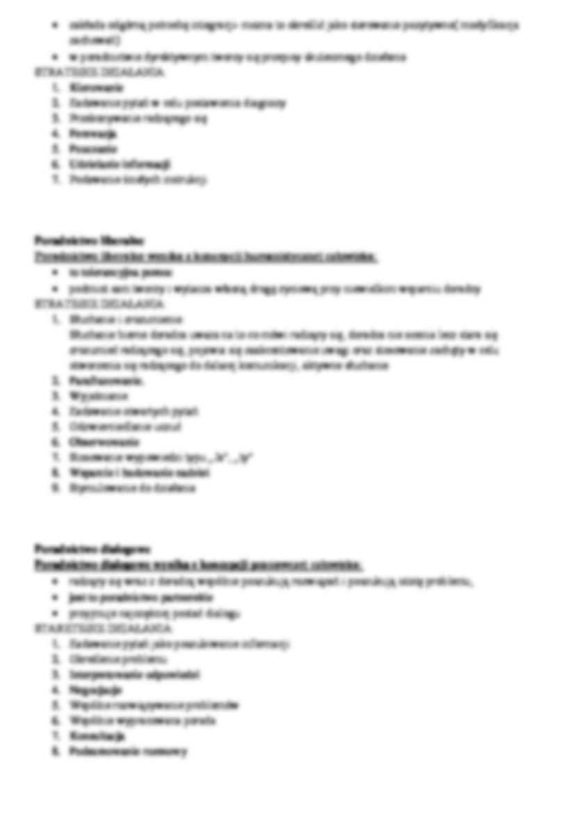 Metodyka doradztwa zawodowego - wykłady - strona 2