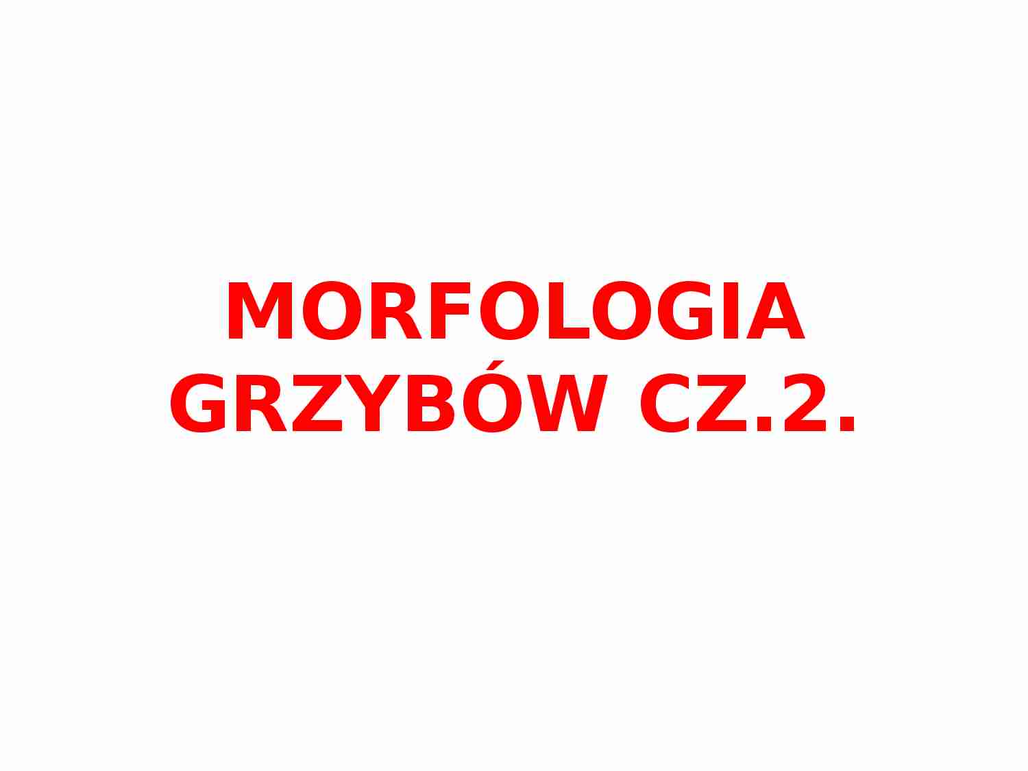 Morfologia grzybow - strona 1