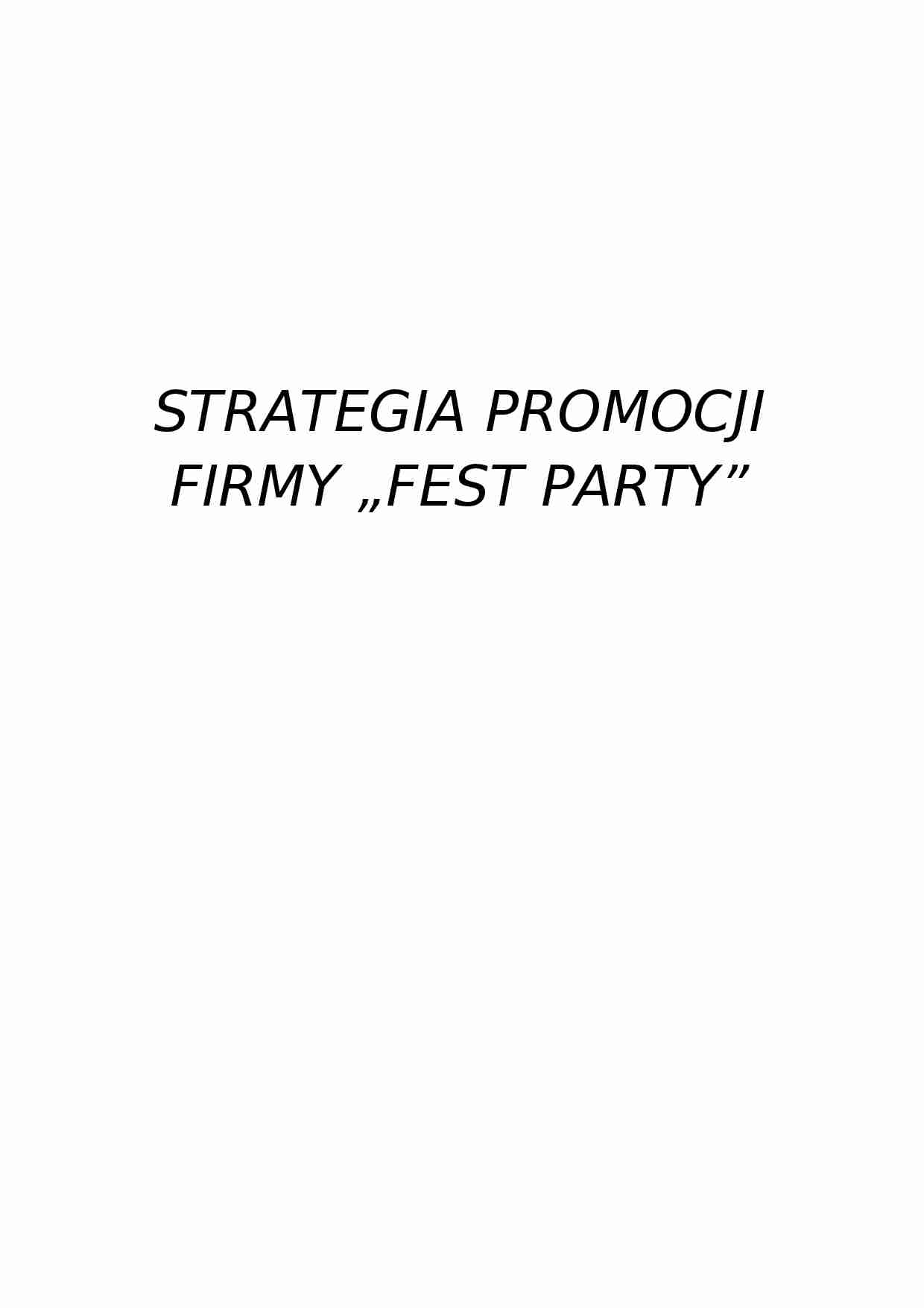 Strategia promocyjna firmy - strona 1