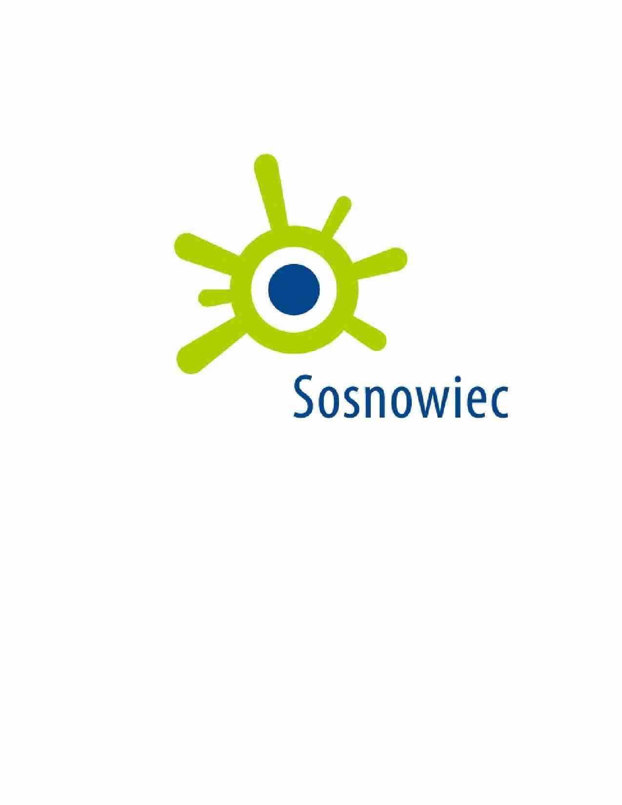 Polityka regionalna, zaliczenie, praca na temat gminy Sosnowiec - UŚ - strona 1