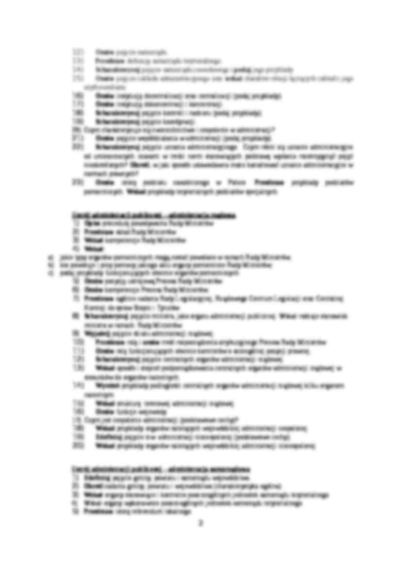 Prawo administracyjne - pytania do egzaminu - strona 2