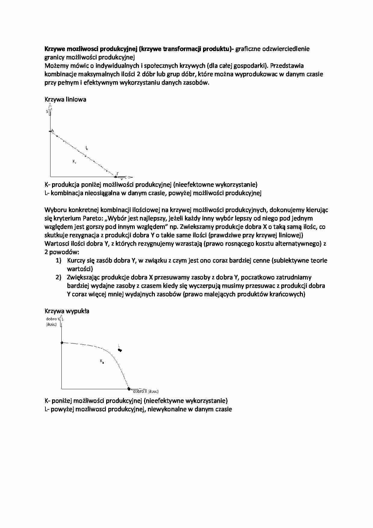 Mikroekonomia - notatki do kolokwium - strona 1