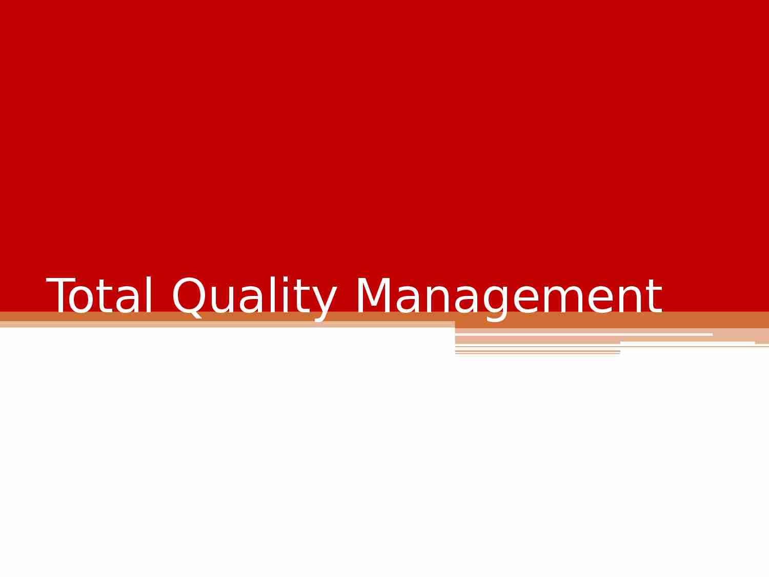 Total Quality Management - strona 1