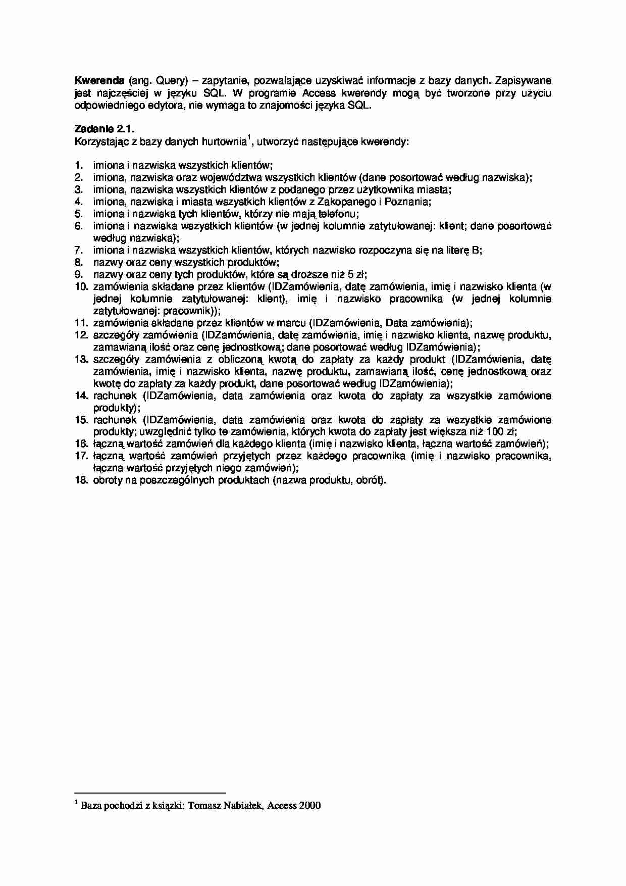 Informatyka w zarządzaniu - materiały na zajęcia 2 - strona 1