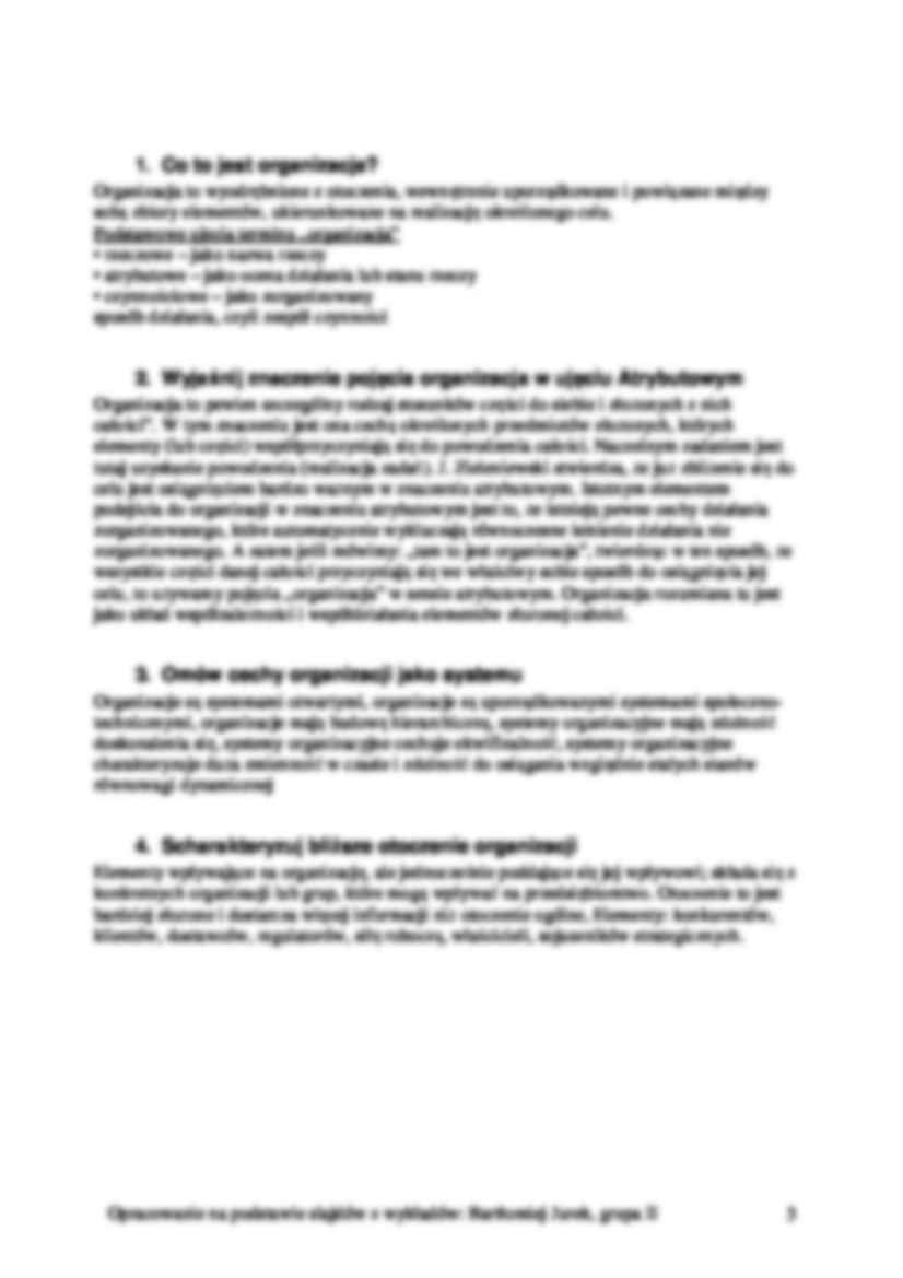 Nauki o organizacji - materiały na egzamin - strona 3