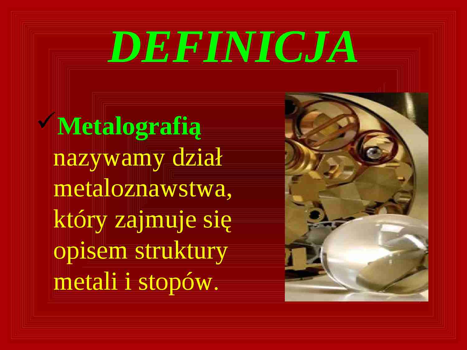 Metalurgia - prezentacja - strona 1