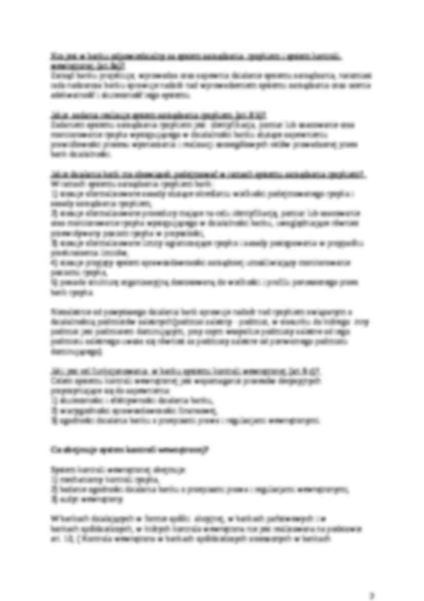 Zarządzanie aktywami i pasywami banku komercyjnego - ćwiczenia mgr Barańska - strona 2
