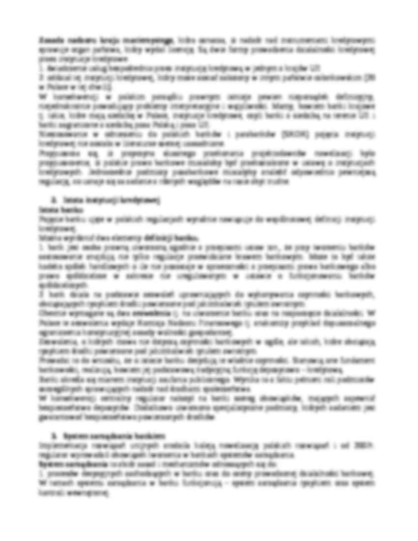 Zarządzanie instytucjami kredytowymi - dr Korzusznik ćwiczenia  - strona 2