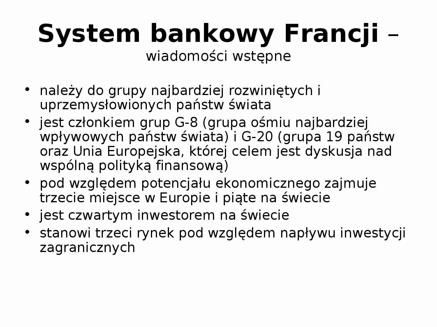 System bankowy we Francji - strona 1