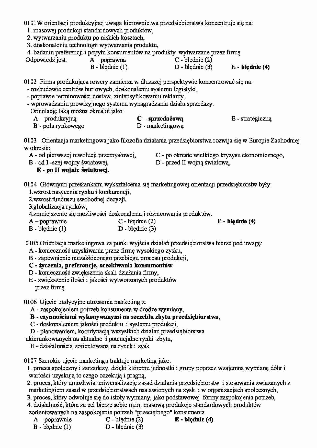 egzamin - orientacja produkcyjna - strona 1