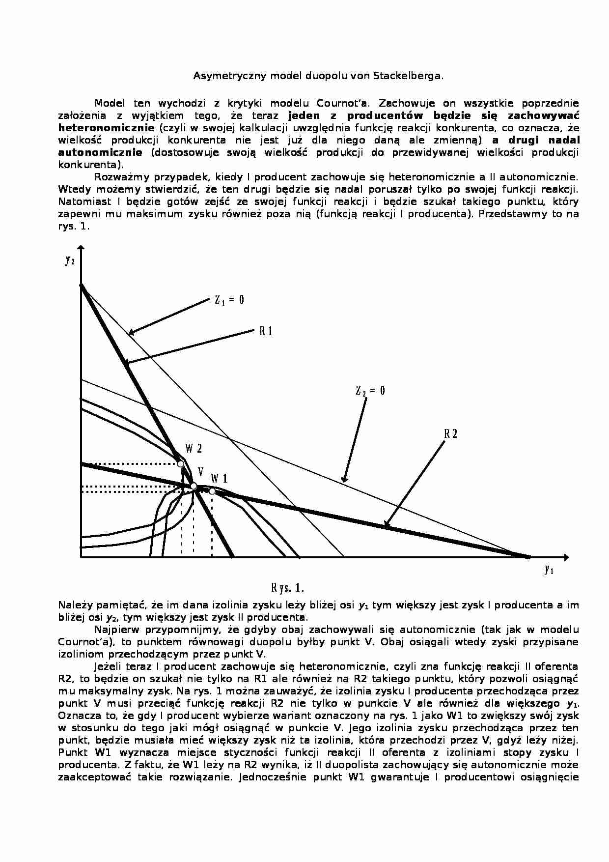Asymetryczny model duopolu von Stackelberga - Stopa zysku - strona 1