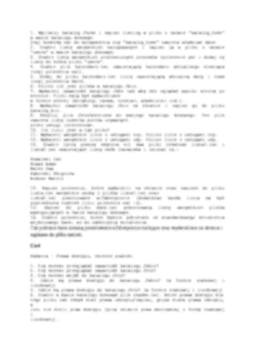 system operacyjny Linux ćwiczenia +rozwiazania - strona 3