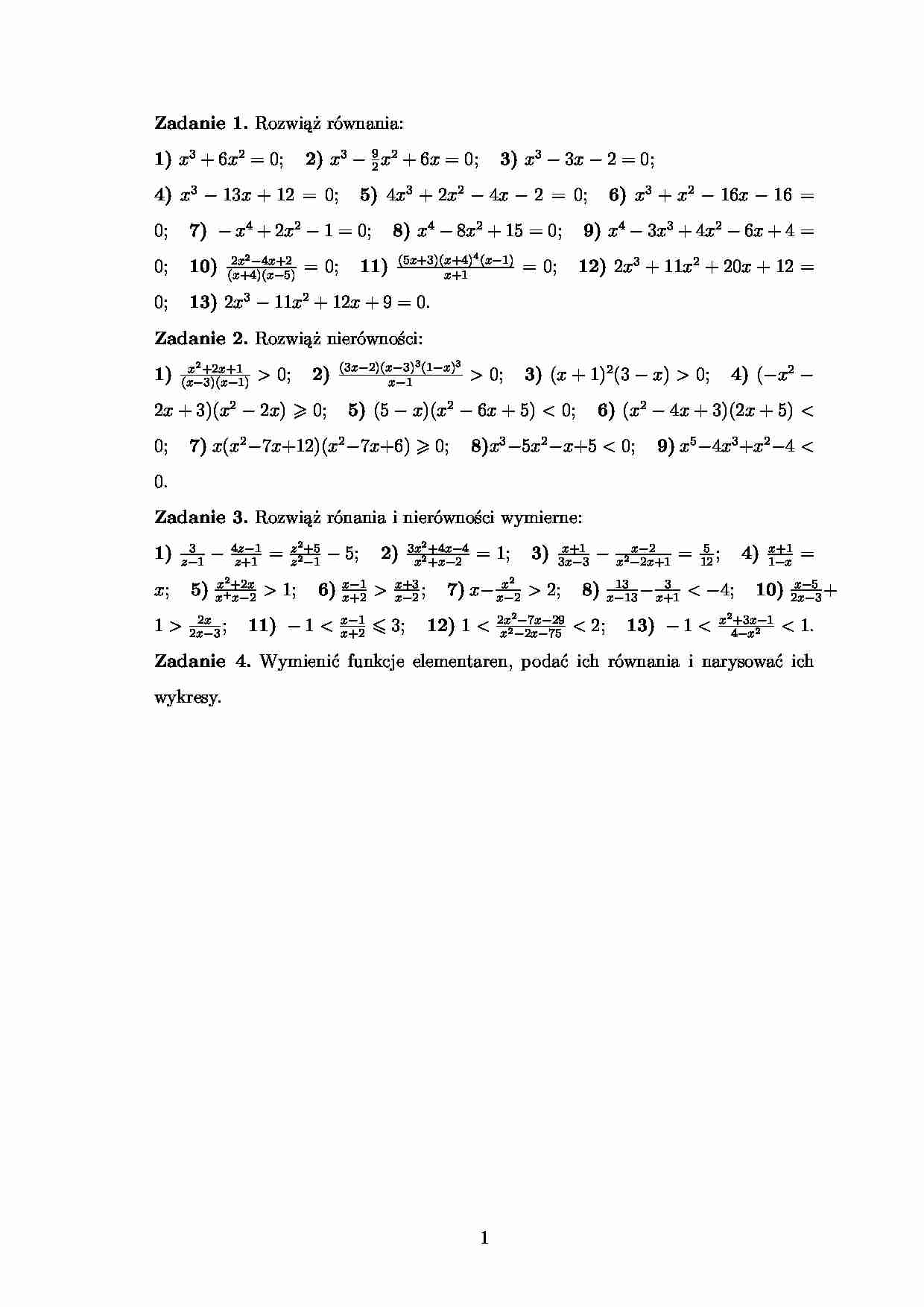 matematyka- zadania - strona 1