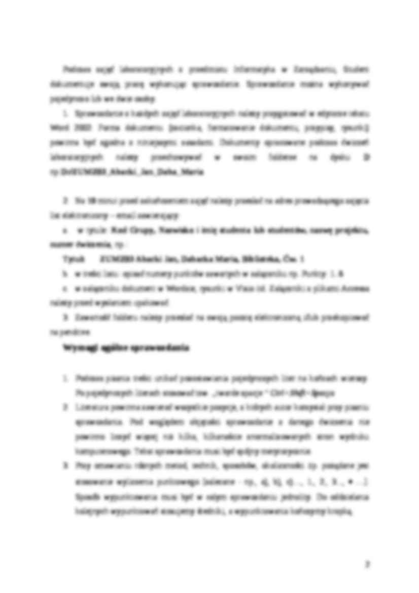 systemy zarządzania pisanie sprawozdań wytyczne - strona 2
