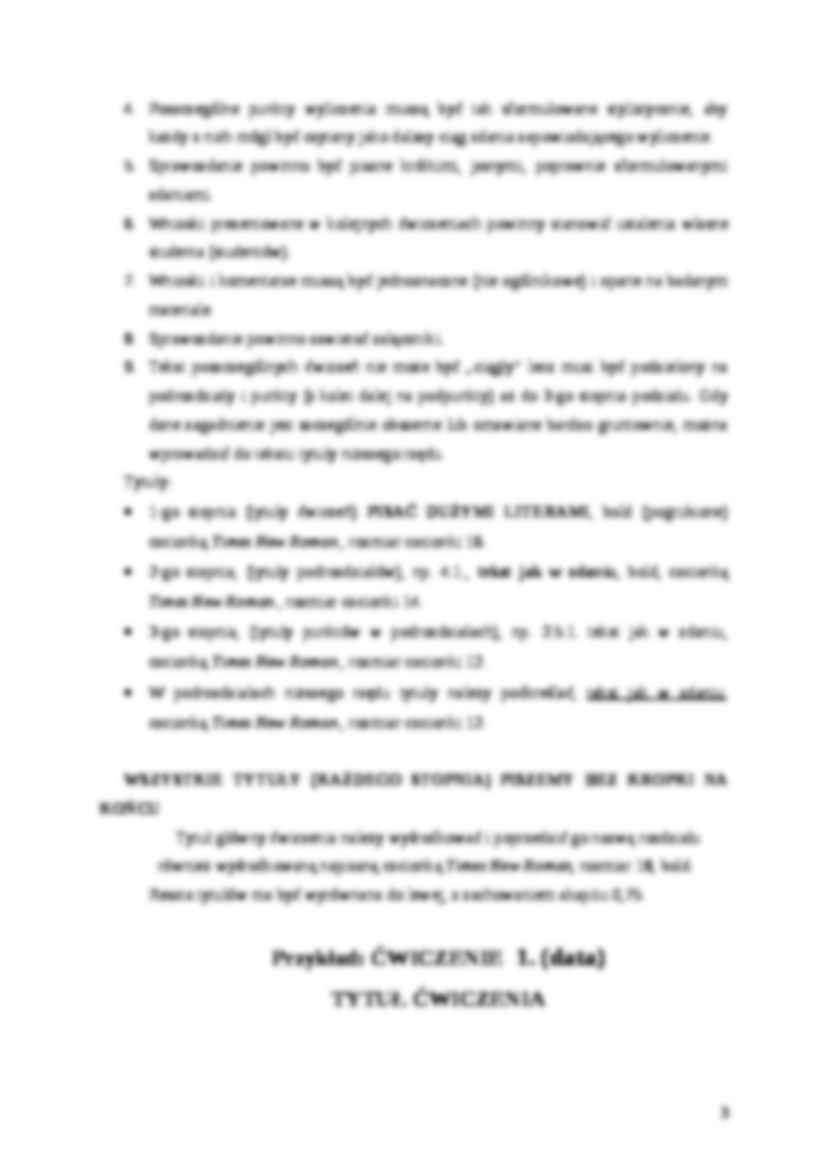 systemy zarządzania pisanie sprawozdań wytyczne - strona 3