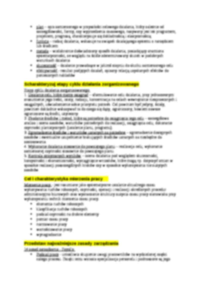 Podstawy zarządzania- opracowanie do egzaminu - strona 3