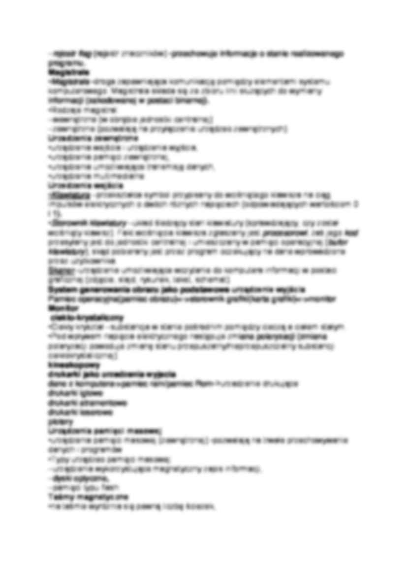 klasyfikacja systemów komputerowych egzamin  - strona 3