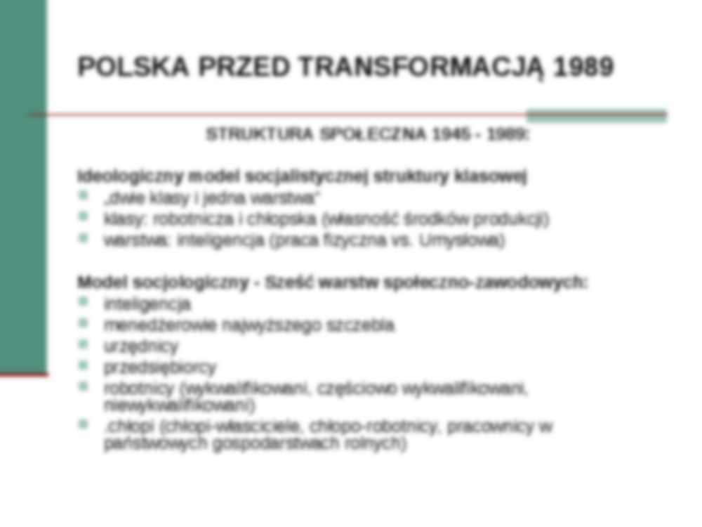 Wykład z socjologii o strukturze społecznej Polski - strona 3
