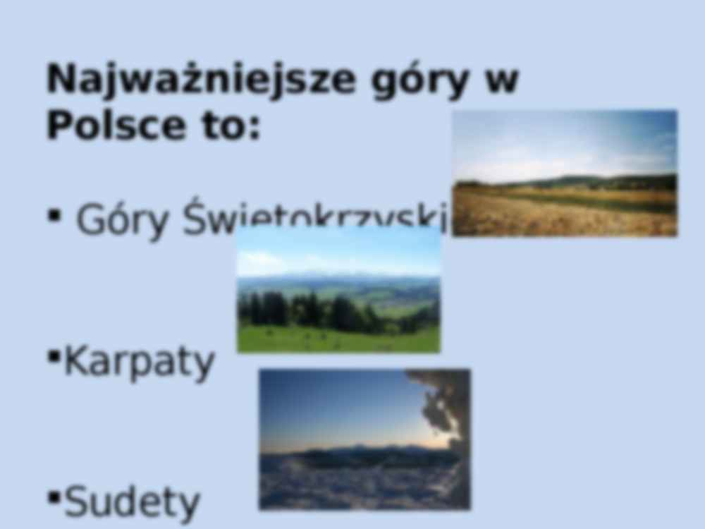 Góry w Polsce - ćwiczenie: prezentacja z informatyki - strona 2