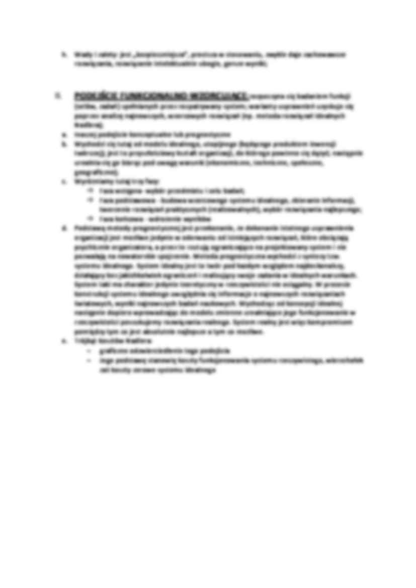 Podejścia organizatorskie - Podejście systemowe - strona 2