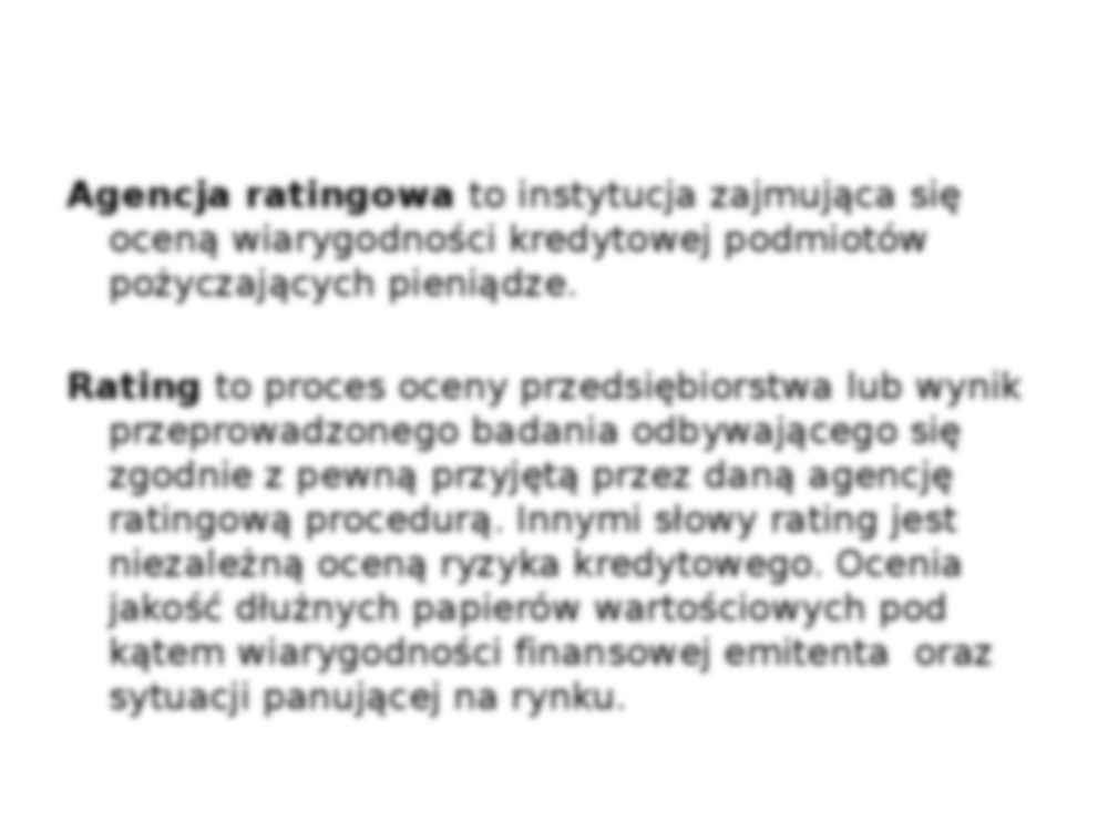 Agencje ratingowe - prezentacja - strona 2
