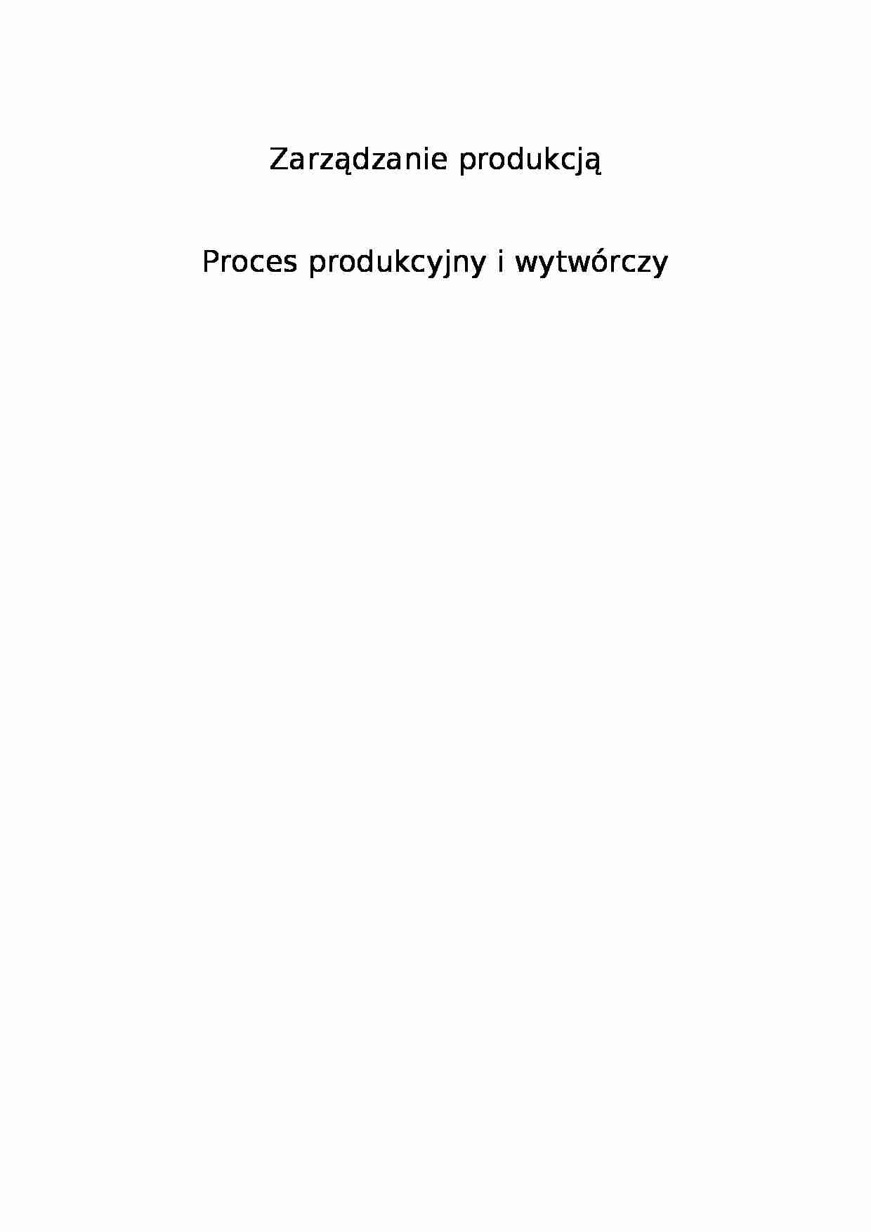 Proces produkcyjny i wytwórczy - Utylizacja - strona 1