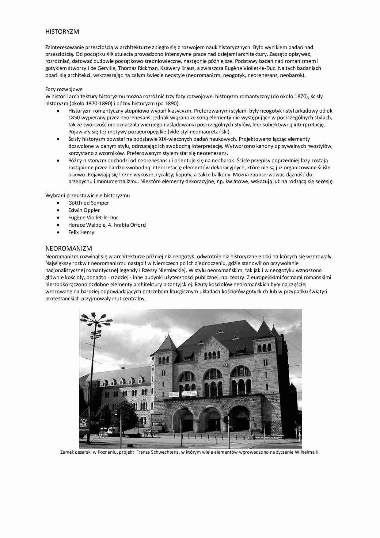 Historyzm w architekturze - strona 1