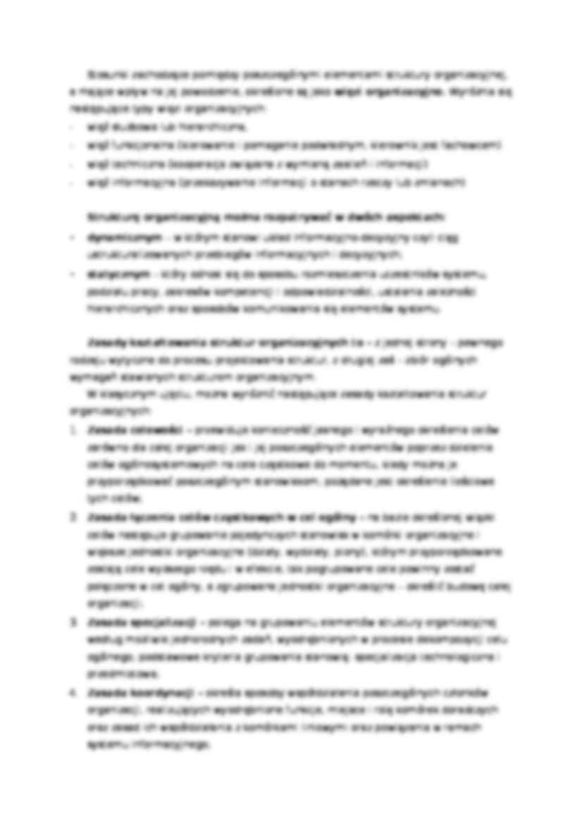 Struktury organizacyjne - istota i rodzaje - strona 2