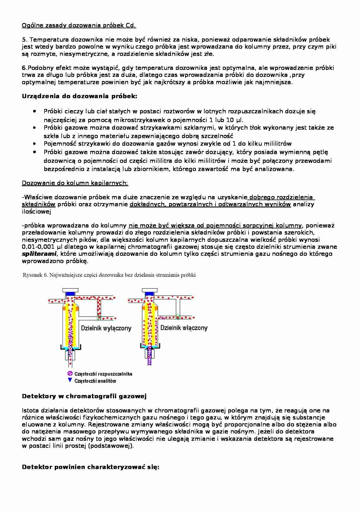 chemiczna analiza instrumentalna - dozowanie próbek c.d - strona 1