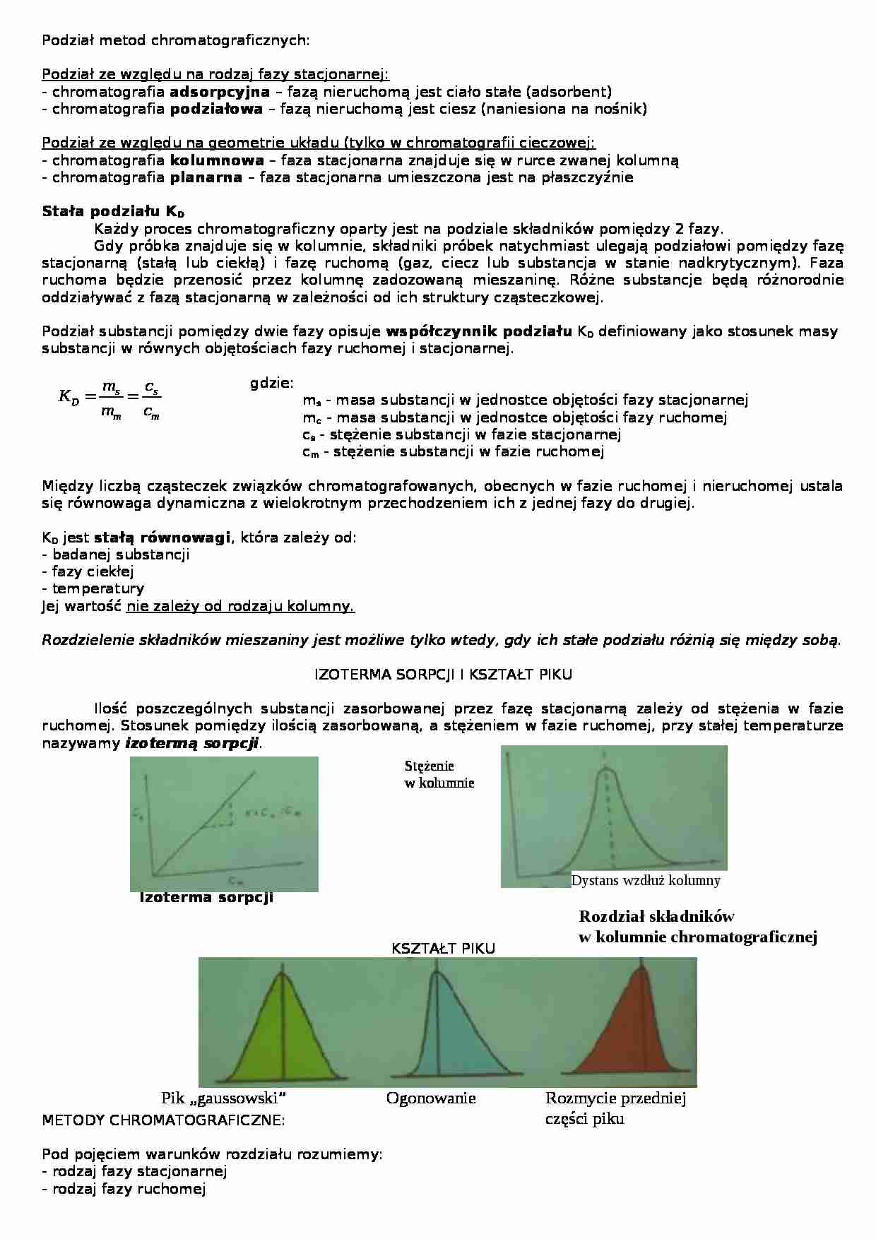 chemiczna analiza instrumentalna - metody chromatograficzne - strona 1