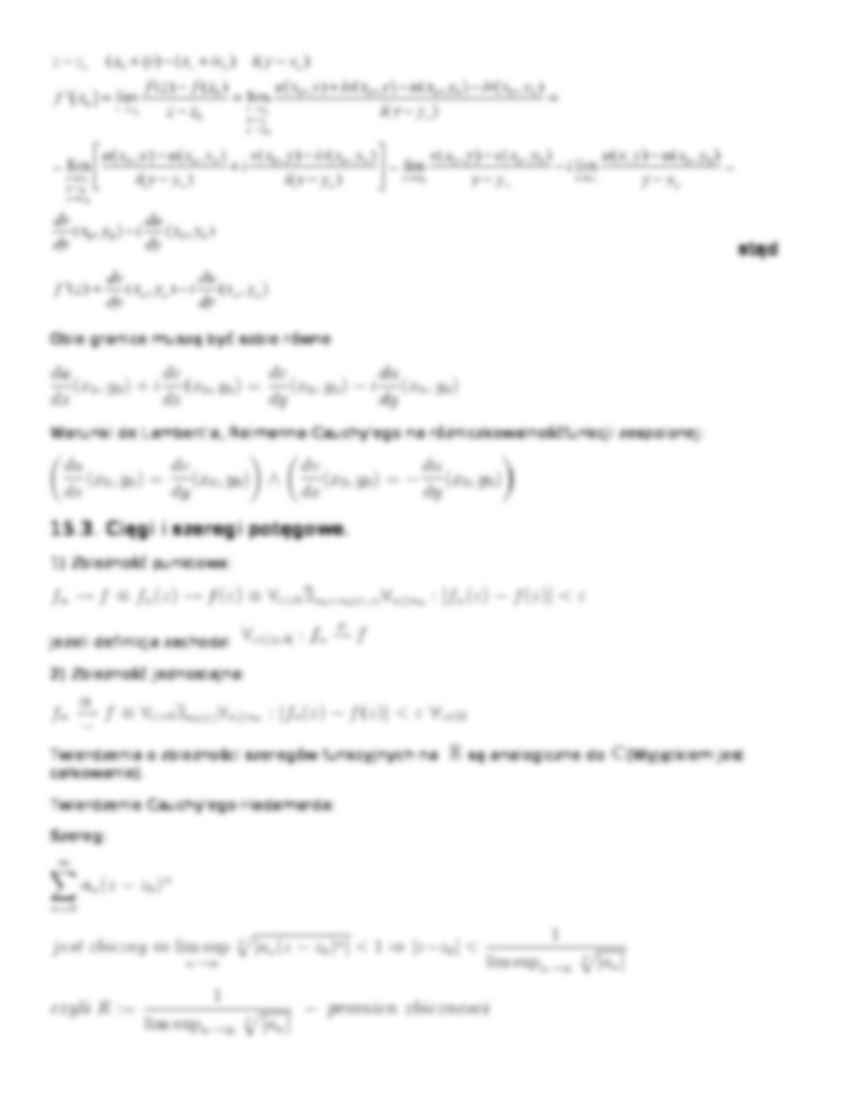 Element analizy zespolonej -  Funkcje zmiennej zespolonej - strona 2