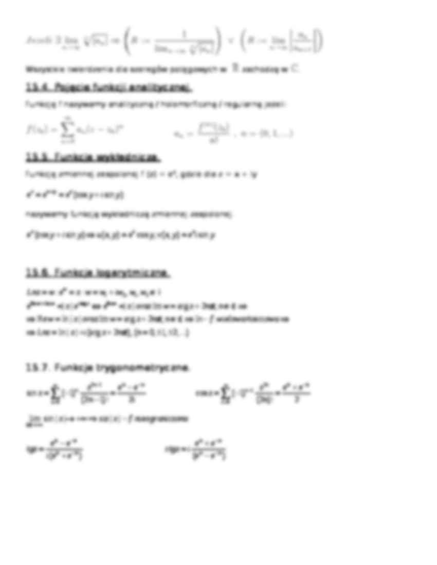 Element analizy zespolonej -  Funkcje zmiennej zespolonej - strona 3