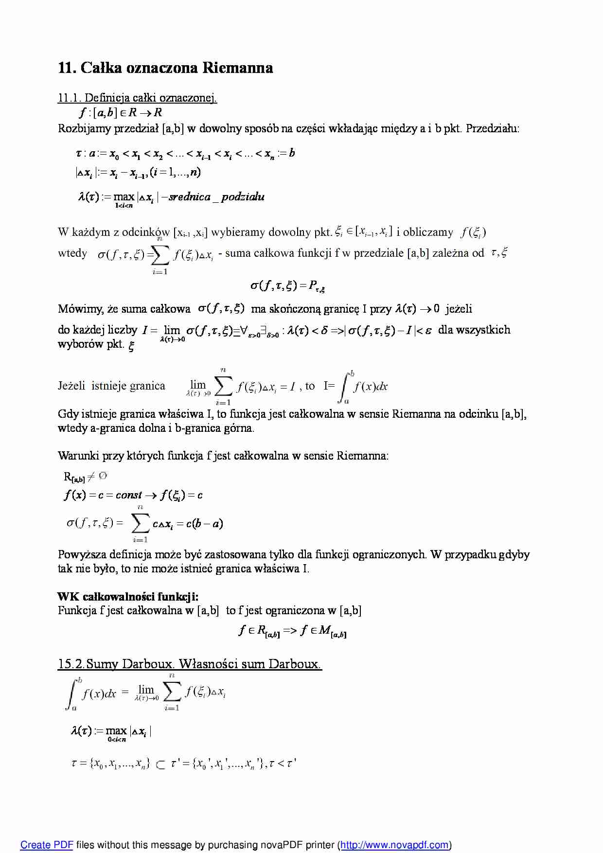 całka oznaczona Riemanna - strona 1