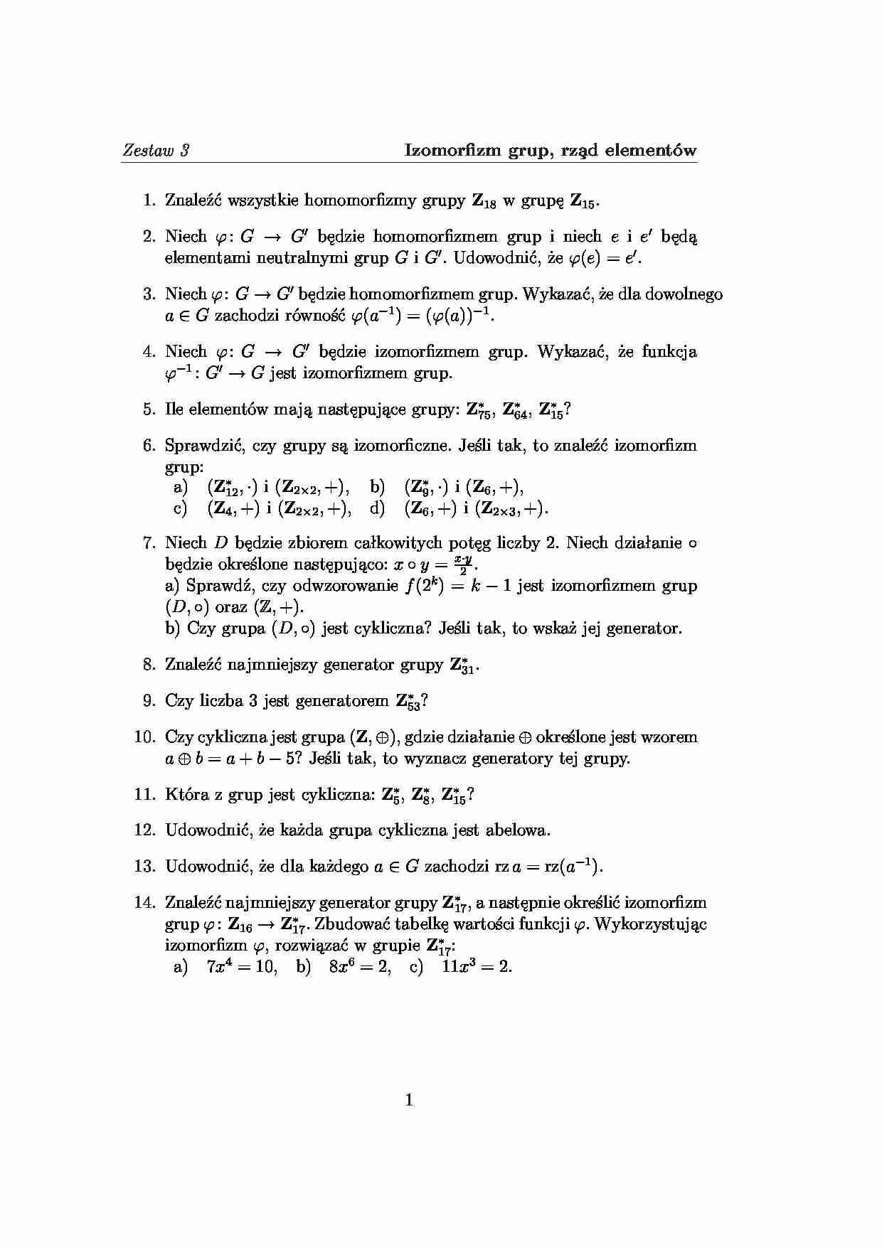 Pytania na zaliczenie algebra cz 3 - strona 1