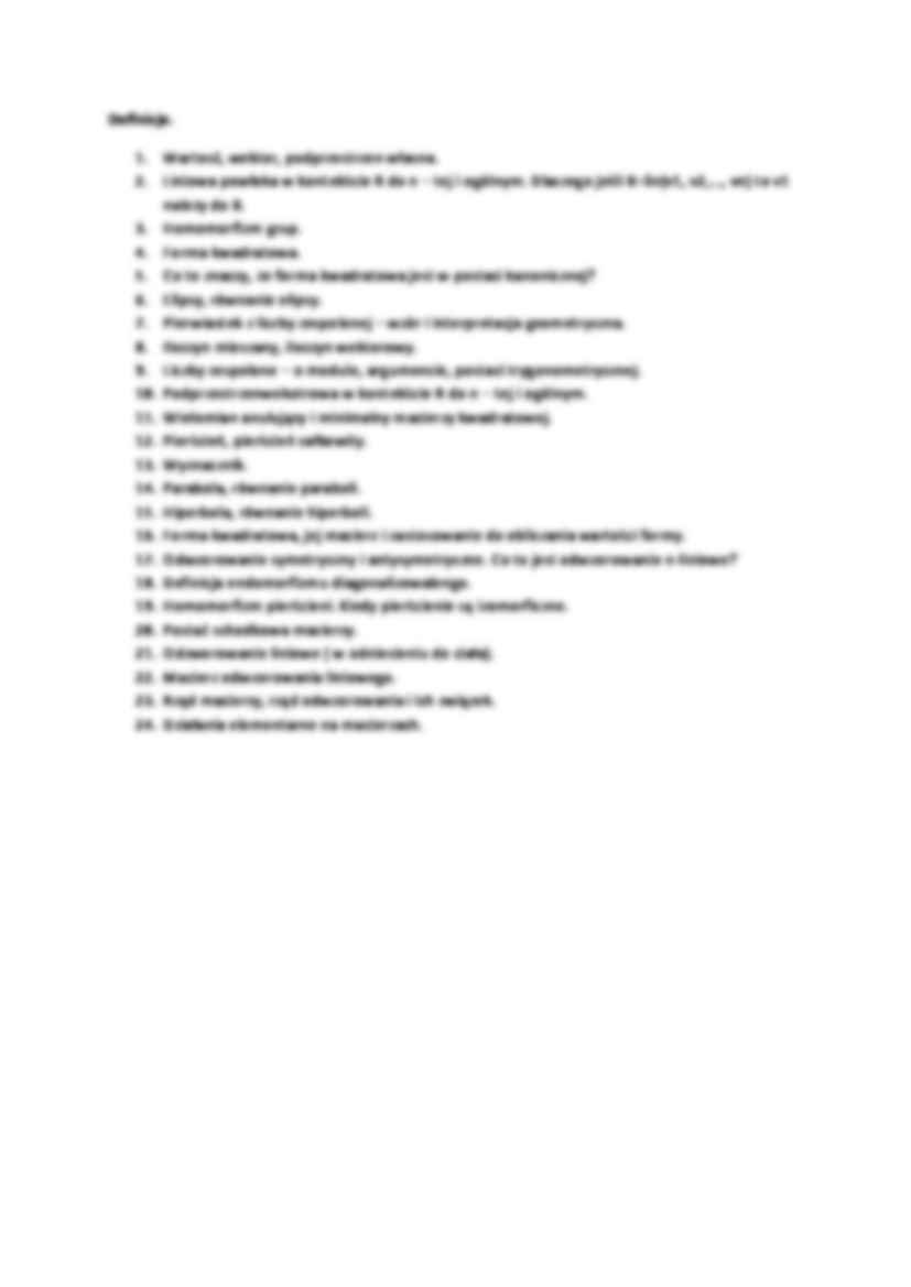Twierdzenia i definicje z egzaminu - strona 2