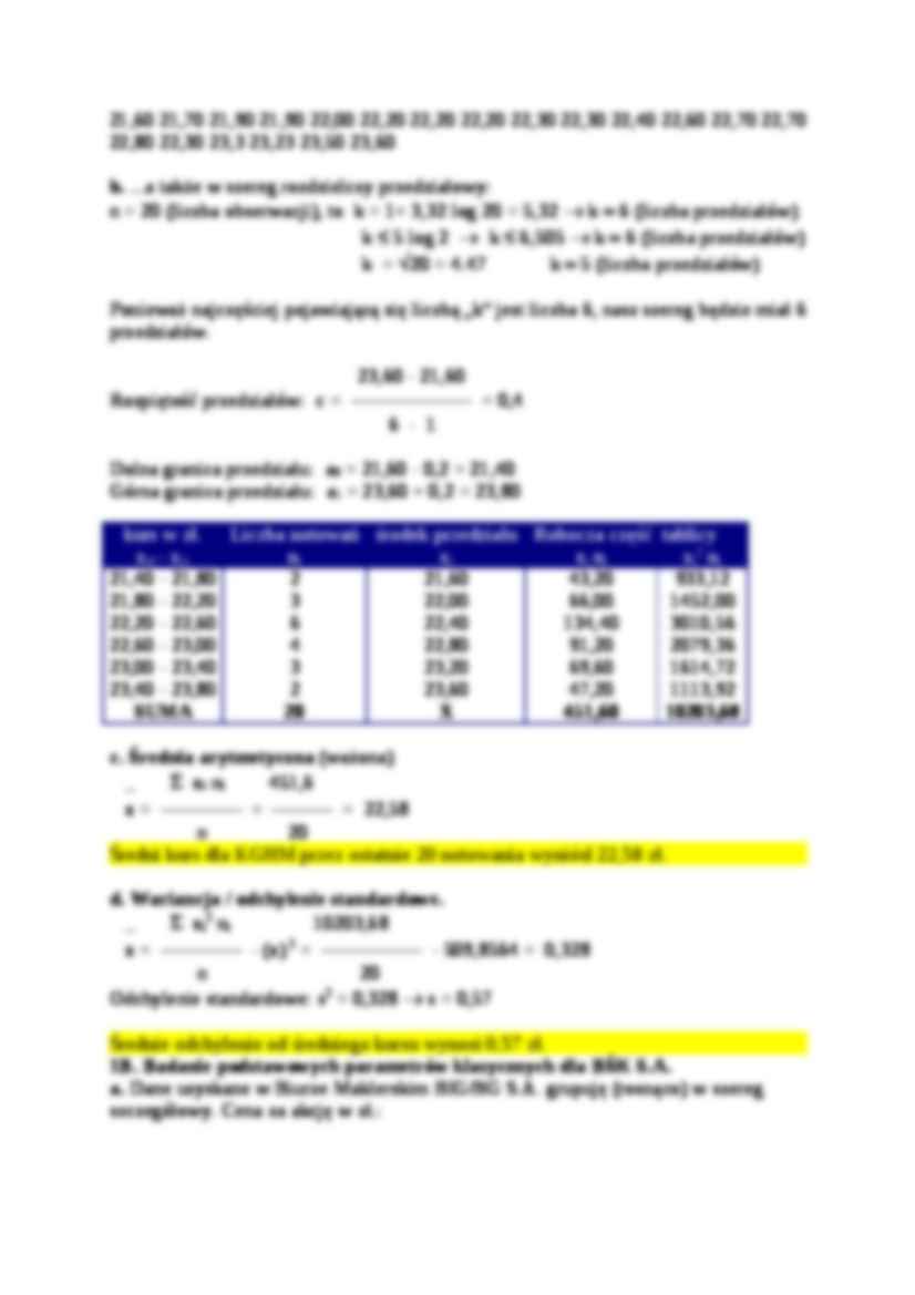 Statystyczna analiza kursów akcji KGHM - strona 3