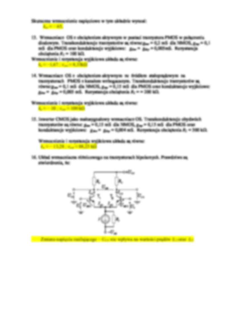 Pytania testowe z „analogowych układów elektronicznych  cz.I” - strona 3