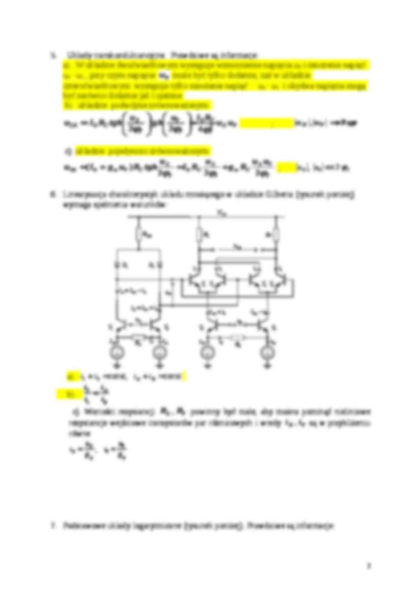 Analogowe układy elektroniczne test - strona 2