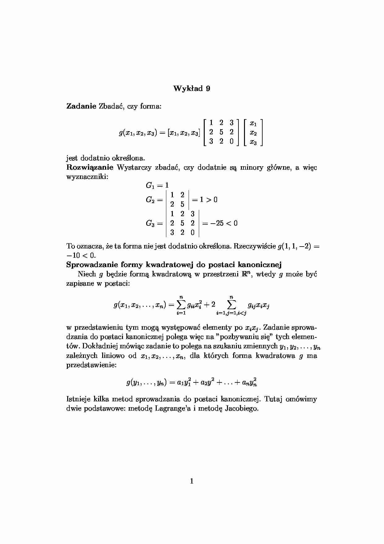 Formy kwadratowe - algebra - strona 1
