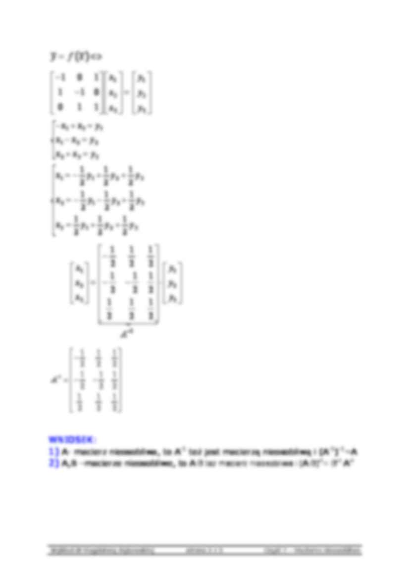 Macierze nieosobliwe - algebra - strona 2