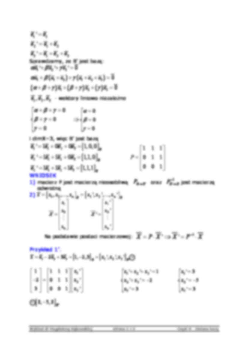 Zmiana bazy - algebra - strona 2