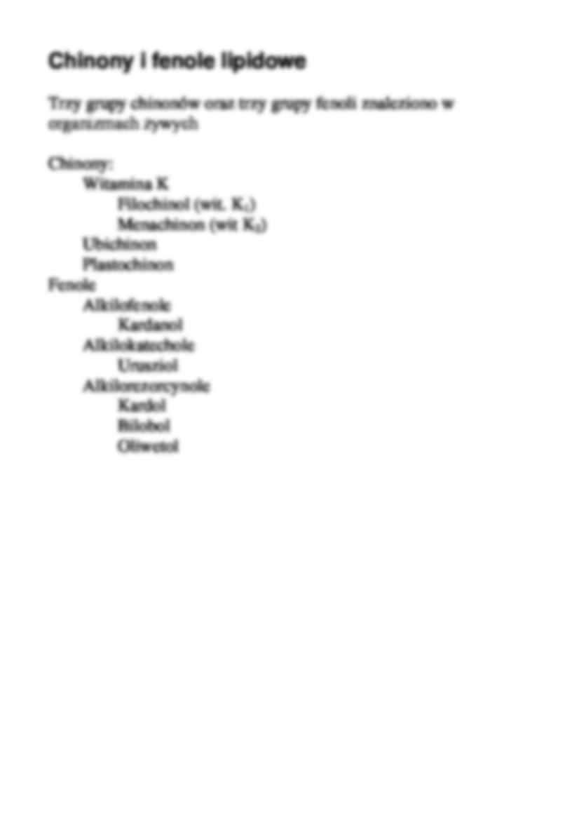 Lipidy -  aminioalkohole chinony i fenole - strona 3