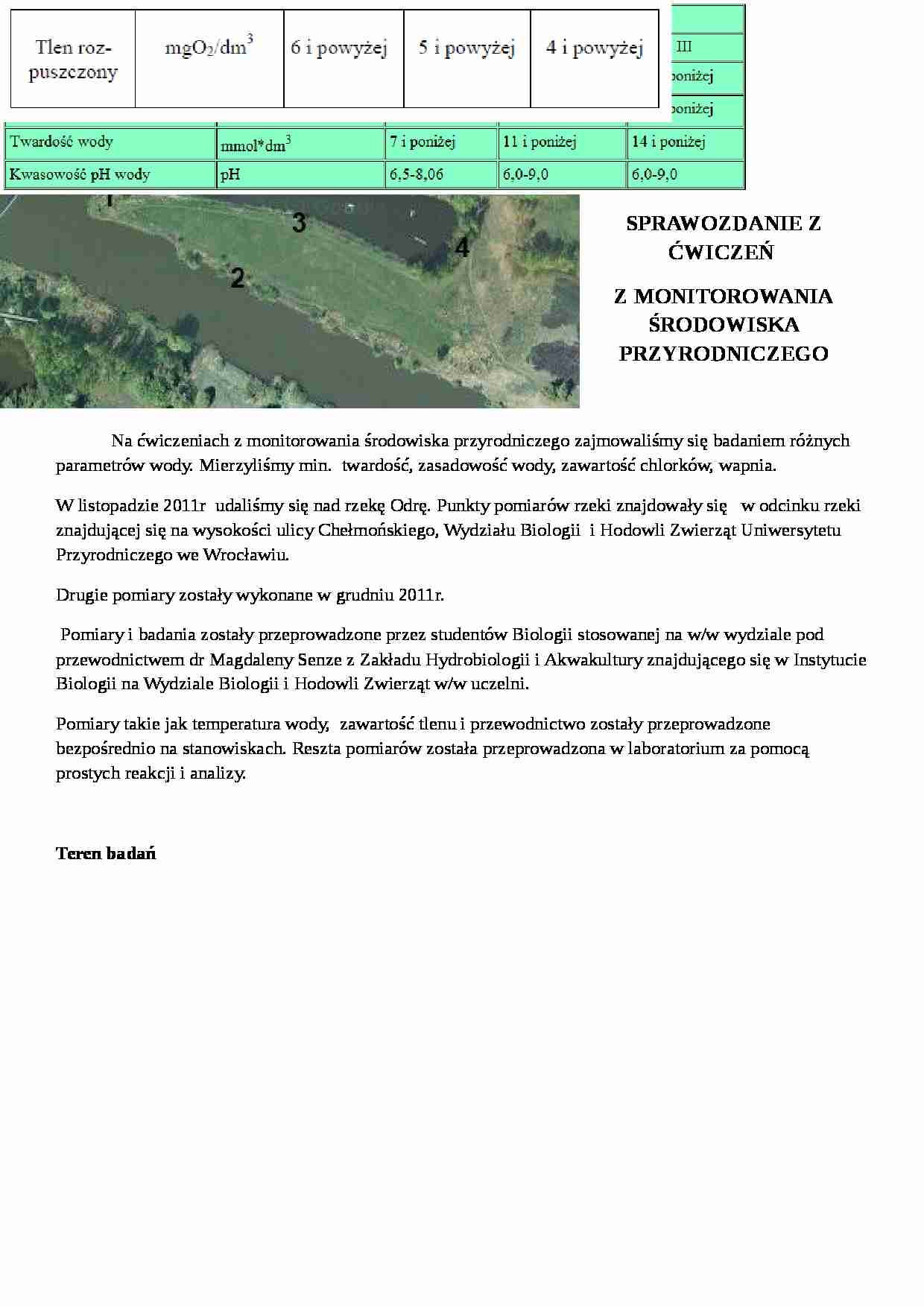 Sprawozdanie z monitorowania środowiska przyrodniczego - strona 1