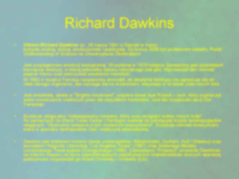 Samolubny Gen - teoria Dawkinsa - strona 2