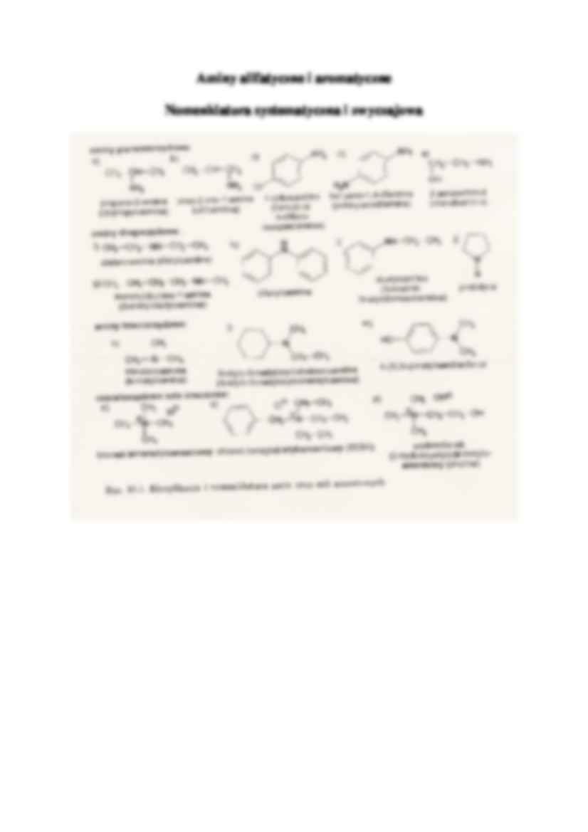 Klasyfikacja, nazewnictwo Rzędowośc amin - strona 2