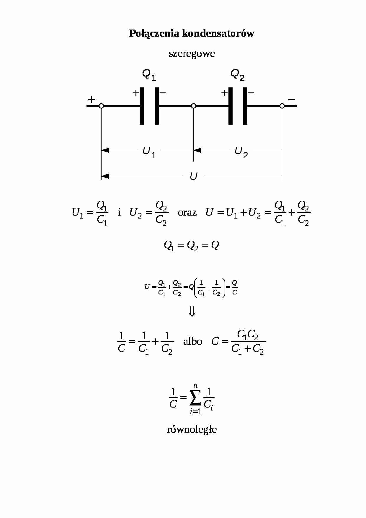 Połączenia kondensatorów - szeregowe - strona 1
