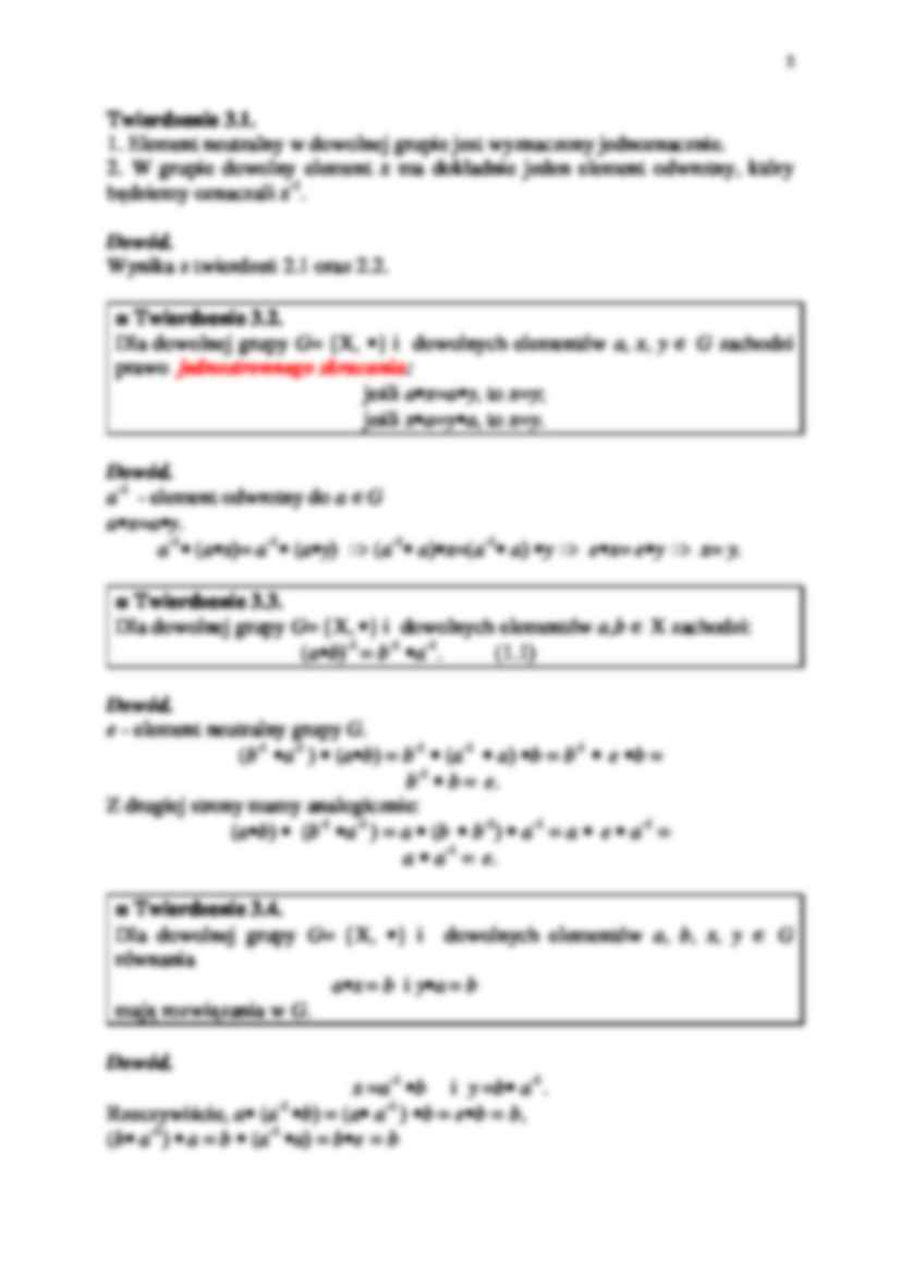 Algebra, grupy - wykład 3 - strona 2