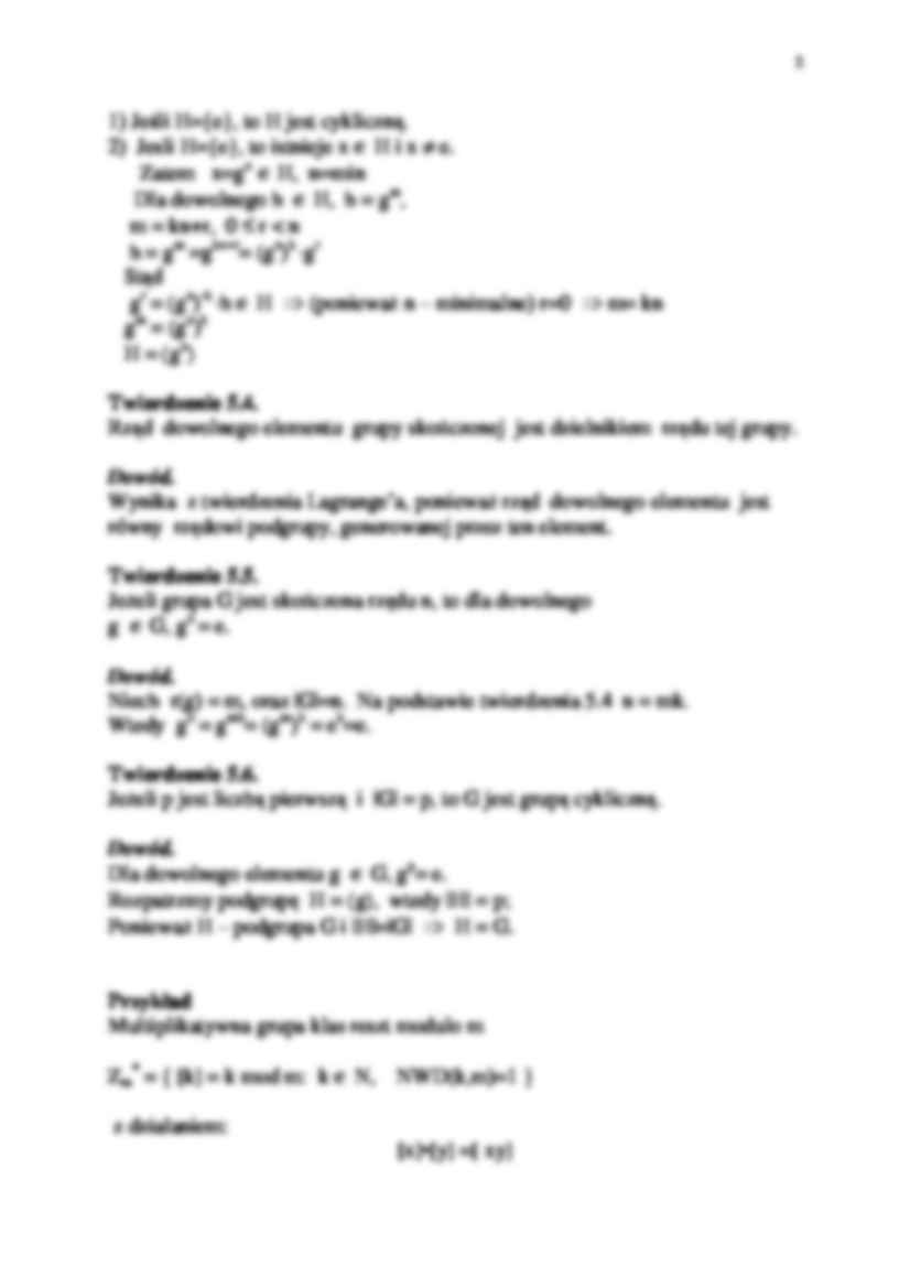 Algebra, rząd - wykład 5 - strona 2